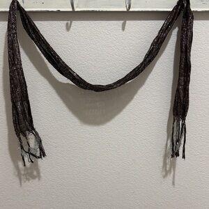 Brown Metallic Scarf